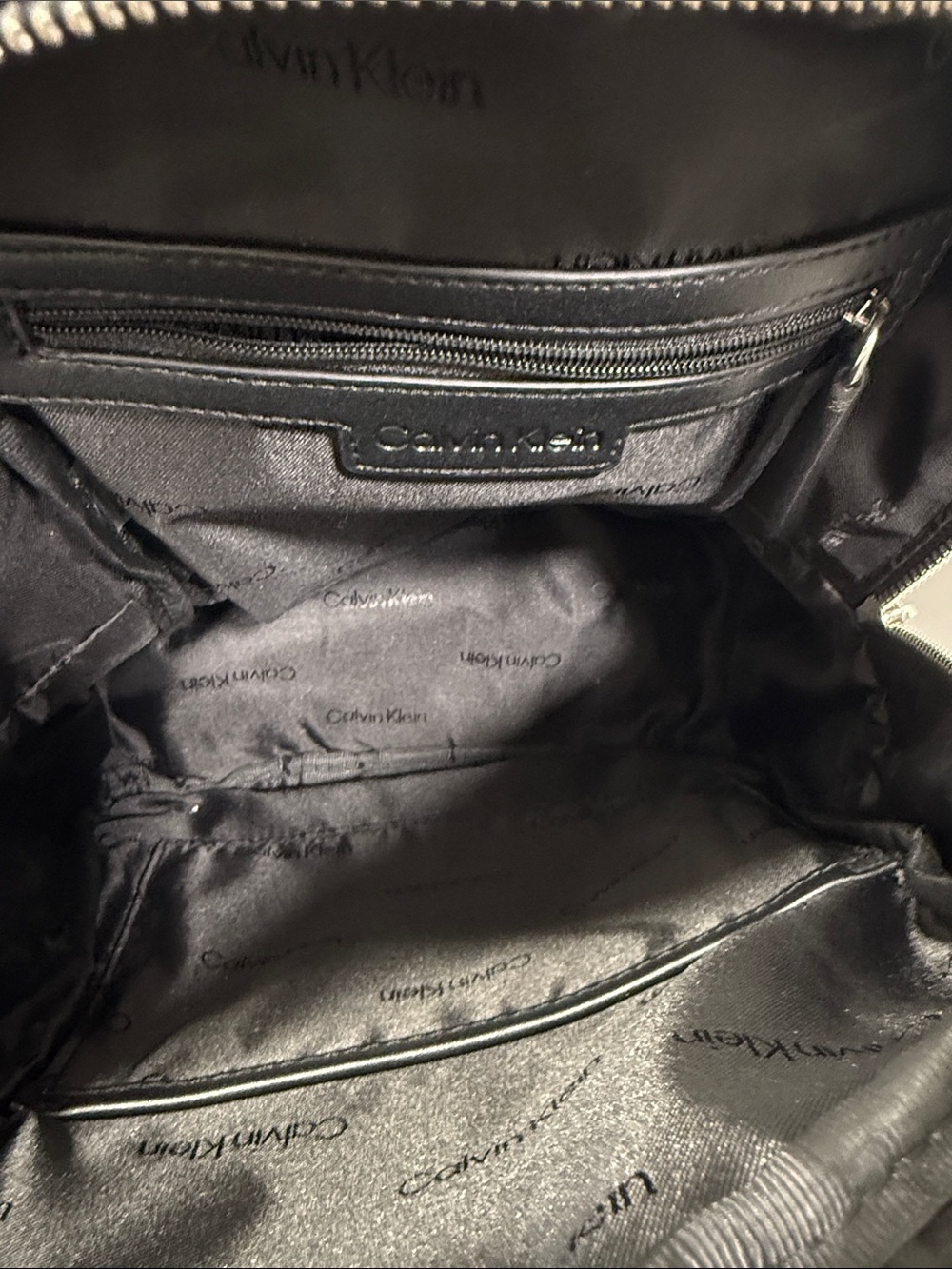 Calvin Klein Small Black Nylon Backpack Purse with Silver-tone Hardware - Picture 7 of 8